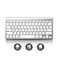 Universal Wireless Bluetooth Keyboard - Wireless Keyboard - Rechargeable keyboard - iOS, Android & Windows - White