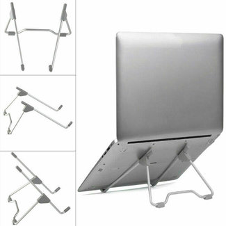 Cover2day Universele Verstelbare & Opvouwbare Laptop Standaard  Aluminium Stand - Zilver