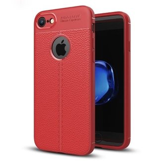 Cover2day Litchi TPU Case - iPhone 7 / iPhone 8 - Red