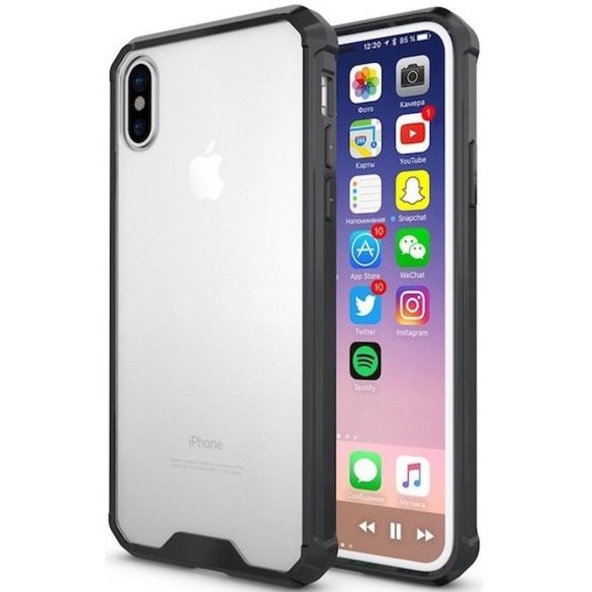 Hybrid Armor Case geschikt voor iPhone X / XS - Zwart