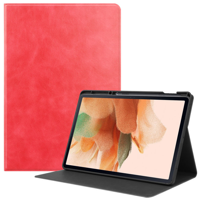 Tablet hoes geschikt voor de Samsung Galaxy Tab S7 FE (2021) - Rood