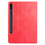 Case for Samsung Galaxy Tab S7 FE - PU Leather Folio Book Case - Red