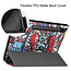 Case2go - Case for Samsung Galaxy Tab S7 FE - Slim Tri-Fold Book Case - Lightweight Smart Cover with Pencil holder - Graffiti