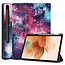 Case2go - Case for Samsung Galaxy Tab S7 FE - Slim Tri-Fold Book Case - Lightweight Smart Cover with Pencil holder - Galaxy