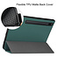 Case2go - Case for Samsung Galaxy Tab S7 FE - Slim Tri-Fold Book Case - Lightweight Smart Cover with Pencil holder - Dark green