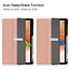 Hoes voor de Samsung Galaxy Tab S7 FE - 12.4 inch - Tri-Fold Book Case - Met Pencil Houder - Rosé-Goud