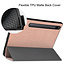 Case2go - Case for Samsung Galaxy Tab S7 FE - Slim Tri-Fold Book Case - Lightweight Smart Cover with Pencil holder - Rosé-Gold