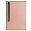 Case2go - Case for Samsung Galaxy Tab S7 FE - Slim Tri-Fold Book Case - Lightweight Smart Cover with Pencil holder - Rosé-Gold