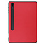 Case2go - Case for Samsung Galaxy Tab S7 FE - Slim Tri-Fold Book Case - Lightweight Smart Cover with Pencil holder - Red