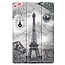 Case2go - Case for Samsung Galaxy Tab S7 FE - Slim Tri-Fold Book Case - Lightweight Smart Cover - Eiffel Tower