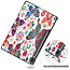 Case2go - Case for Samsung Galaxy Tab S7 FE - Slim Tri-Fold Book Case - Lightweight Smart Cover - Butterflies