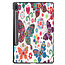 Case2go - Case for Samsung Galaxy Tab S7 FE - Slim Tri-Fold Book Case - Lightweight Smart Cover - Butterflies