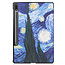 Tablet Hoes geschikt voor Samsung Galaxy Tab S7 FE - 12.4 inch - Auto/Wake-Functie - Tri-Fold Book Case - Sterrenhemel
