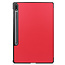 Case2go - Case for Samsung Galaxy Tab S7 FE - Slim Tri-Fold Book Case - Lightweight Smart Cover - Red