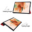 Case2go - Case for Samsung Galaxy Tab S7 FE - Slim Tri-Fold Book Case - Lightweight Smart Cover - Red