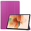 Case2go - Case for Samsung Galaxy Tab S7 FE - Slim Tri-Fold Book Case - Lightweight Smart Cover - Purple