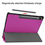 Case2go - Case for Samsung Galaxy Tab S7 FE - Slim Tri-Fold Book Case - Lightweight Smart Cover - Purple