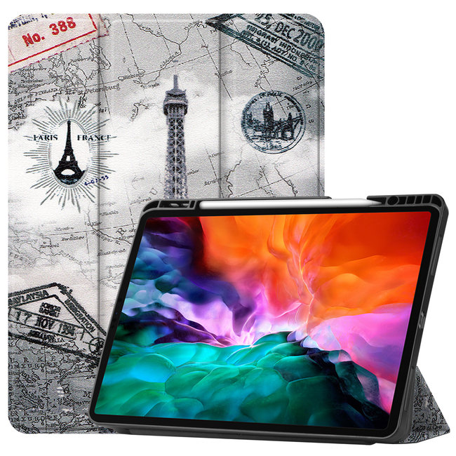 Tablet hoes geschikt voor de Apple iPad Pro 12.9 (2018/2020/2021) - Eiffeltoren