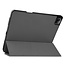 Case2go - Case for iPad Pro 12.9 (2021) - Slim Tri-Fold Book Case - Lightweight Smart Cover with Pencil holder - Grey