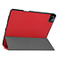 Case2go - Case for iPad Pro 12.9 (2021) - Slim Tri-Fold Book Case - Lightweight Smart Cover with Pencil holder - Red