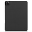 Case2go - Case for iPad Pro 12.9 (2021) - Slim Tri-Fold Book Case - Lightweight Smart Cover with Pencil holder - Black