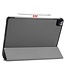 Case2go - Case for iPad Pro 12.9 (2021) - Slim Tri-Fold Book Case - Lightweight Smart Cover - Grey