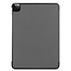 Case2go - Case for iPad Pro 12.9 (2021) - Slim Tri-Fold Book Case - Lightweight Smart Cover - Grey