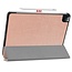 Case2go - Case for iPad Pro 12.9 (2021) - Slim Tri-Fold Book Case - Lightweight Smart Cover - Rose-Gold