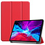 Case2go - Case for iPad Pro 12.9 (2021) - Slim Tri-Fold Book Case - Lightweight Smart Cover - Red