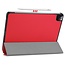 Case2go - Case for iPad Pro 12.9 (2021) - Slim Tri-Fold Book Case - Lightweight Smart Cover - Red