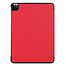 Case2go - Case for iPad Pro 12.9 (2021) - Slim Tri-Fold Book Case - Lightweight Smart Cover - Red