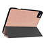 Case2go - Case for iPad Pro 11 (2021) - Slim Tri-Fold Book Case - Lightweight Smart Cover with Pencil Holder - Rosé-Gold