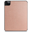 Case2go - Case for iPad Pro 11 (2021) - Slim Tri-Fold Book Case - Lightweight Smart Cover with Pencil Holder - Rosé-Gold