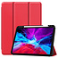 Case2go - Case for iPad Pro 11 (2021) - Slim Tri-Fold Book Case - Lightweight Smart Cover with Pencil Holder - Red