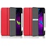 Case2go - Case for iPad Pro 11 (2021) - Slim Tri-Fold Book Case - Lightweight Smart Cover with Pencil Holder - Red