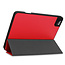 Case2go - Case for iPad Pro 11 (2021) - Slim Tri-Fold Book Case - Lightweight Smart Cover with Pencil Holder - Red