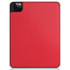 Case2go - Case for iPad Pro 11 (2021) - Slim Tri-Fold Book Case - Lightweight Smart Cover with Pencil Holder - Red