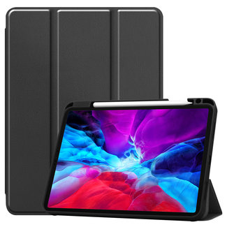 Cover2day Case2go - Case for iPad Pro 11 (2021) - Slim Tri-Fold Book Case - Lightweight Smart Cover with Pencil Holder - Black