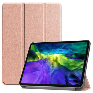 Cover2day Case2go - Case for iPad Pro 11 (2021) - Slim Tri-Fold Book Case - Lightweight Smart Cover - Rosé-Gold