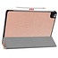 Case2go - Case for iPad Pro 11 (2021) - Slim Tri-Fold Book Case - Lightweight Smart Cover - Rosé-Gold