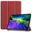 Case2go - Case for iPad Pro 11 (2021) - Slim Tri-Fold Book Case - Lightweight Smart Cover - Wine Red