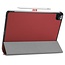 Case2go - Case for iPad Pro 11 (2021) - Slim Tri-Fold Book Case - Lightweight Smart Cover - Wine Red