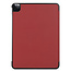 Case2go - Case for iPad Pro 11 (2021) - Slim Tri-Fold Book Case - Lightweight Smart Cover - Wine Red