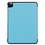 Case2go - Case for iPad Pro 11 (2021) - Slim Tri-Fold Book Case - Lightweight Smart Cover - Blue