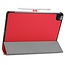 Case2go - Case for iPad Pro 11 (2021) - Slim Tri-Fold Book Case - Lightweight Smart Cover - Red