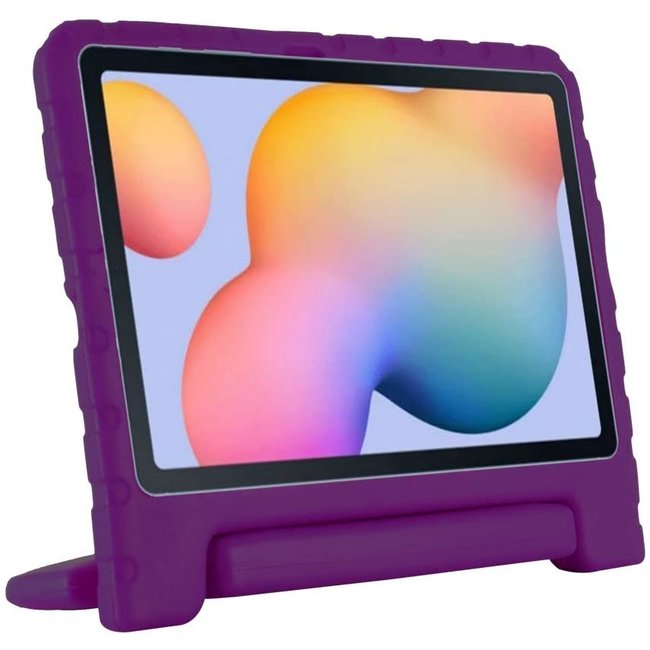 Case for Samsung Galaxy Tab S6 Lite - Light Weight Shock Proof Convertible Handle Stand - Kids Friendly Cover - Purple