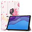 Case2go - Case for Lenovo Tab M10 HD - Second Generation - Slim Tri-Fold Book Case - Lightweight Smart Cover - Flower Fee