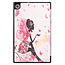 Case2go - Case for Lenovo Tab M10 HD - Second Generation - Slim Tri-Fold Book Case - Lightweight Smart Cover - Flower Fee