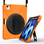 Case2go - iPad Air (2020) Case - Shock-Proof Hand Strap Armor Case - Orange