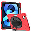 Case2go - iPad Air (2020) Case - Shock-Proof Hand Strap Armor Case - Red